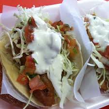 The fish tacos were excellent, creamy sauce with fresh avacado, really good. Fish Taco El Taco Nazo Fish Tacos Tacos Fish Tacos Recipe