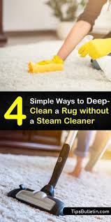 4 Simple Ways To Deep Clean A Rug Without A Steam Cleaner In 2020 Cleaning Area Rugs Steam Cleaners Rug Cleaning Diy