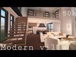 Bloxburg Modern Villa 50k House Build Youtube Bloxburg Modern House Home Building Design Bloxburg House