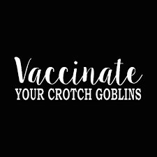 Amazon.com: Vaccinate Your Crotch Goblins Funny Car Vehicle Reflective  Decals Easy to Install Sticker Decor - White : Baby