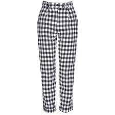 Black And White Gingham Pants Topshop Gingham Mensy Trousers 50 Liked On Polyvore Featuring Pants Bottoms Topshop Trousers Plai Gingham Pants Topshop Trousers High Waisted Trousers