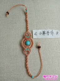 蜡线串珠手绳的编织教程 编织乐论坛 第01步 macrame earrings rakhi design micro macrame