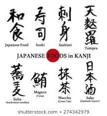 Japanese Food In Kanji Chinese Symbols Japanese Kanji Japanese Food