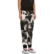 Urban black and white camouflage pants. Dolce And Gabbana Black And White Camouflage Jogging Cargo Pants Dolce Gabbana