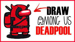 How To Draw Among Us Character With Deadpool Skin Top Cartoon Characters Deadpool Deadpool Skin Cartoon Characters