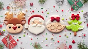 Christmas decorations green christmas christmas sugar cookies. Decorated Christmas Cookies Santa Mrs Clause Rudolph Christmas Tree Youtube