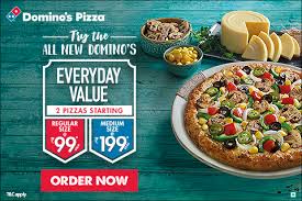 Get 2 Regular Pizzas For Rs 99 At Dominos Pizza Dominos Pizza Regular Pizza Food
