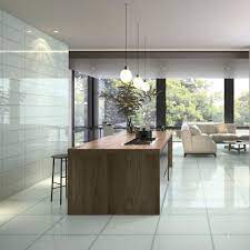 It creates a cohesive look and can make a bold statement if you choose to use a bright color. Kitchen Tile Vetri Naturale Ceramiche Refin Bathroom Living Room Wall