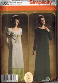 Regency Epoque Empire Taille Robe Couture Patron Simplicity Empire Waist Dress Pattern Gown Pattern Costume Patterns