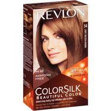 Revlon Colorsilk Beautiful Color Permanent Hair Dye At Home Full Coverage Application Kit 54 Light Golden Dark Brown 1 Count Walmart Com In 2021 Revlon Colorsilk Revlon Colorsilk Hair Color Drugstore Hair Products