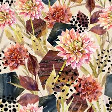 This seamless pattern is currently available as 6000 by 6000 pixels layered psd file so you can easily customize the color. Autumn Watercolor Floral Arrangement Seamless Pattern Background Stock Photo Picture And Royalty Free Image Image 88498519