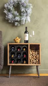 Cork Catcher Side Table With Wine Rack Wine Rack Furniture Wine Decor Wine Rack Design