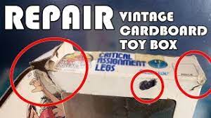 Although it is advised to dump away damaged cardboard boxes, if you insist on fixing the box, there are a few ways. How You Can Repair A Vintage Cardboard Toy Box Creases Tears Marker Ink Youtube