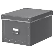Ikea Fjalla Kasten Mit Deckel Dunkelgrau Du Wahlst Selbst Auf Welcher Seite Des Kastens Der Griff Mit Etikettenhalter S In 2020 Aufbewahrungsbox Ikea Kasten Ikea