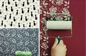 Anda harus tahu cara mengganti cat tembok lama yang benar. Roll Cat Motif Untuk Dinding Ruangan Cukup Pakai Cat Tembok Cair Biasa
