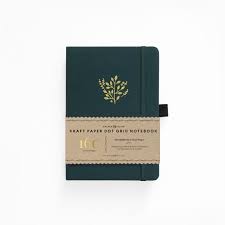 A5 Deep Green Kraft Paper Dot Grid Notebook In 2021 Dot Grid Notebook Grid Notebook Dot Grid Journal