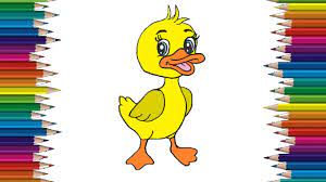 What is the name of this cartoon duck? How To Draw A Baby Duck Cute And Easy Cartoon Duck Drawing Step By Step