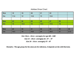 adidas shoe size chart infants