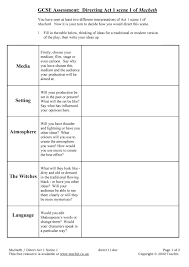 Macbeth Act 1 Teachit English