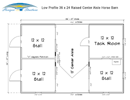 Wooden horse barn with 4 stalls and attached tack room. Prefabricated Modular Horse Barns Single Story Barn