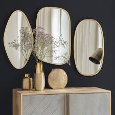 3 Miroirs En Metal Dore En 2020 Miroir Salle A Manger Miroir Metal Et Salle A Manger Art Deco