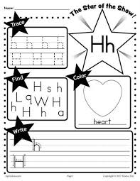 Letter H Worksheet Tracing Coloring Writing More Letter B Worksheets Tracing Worksheets Preschool Letter S Worksheets