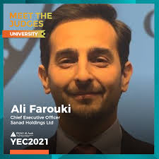 Meet the judges for the University track, who guide and inspire our  students by sharing their expert insights and knowledge. Ali Farouki Chief  Executive Officer Sanad Holdings Ltd Nitin Thariyan Senior Director
