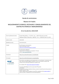 Bando di ammissione Master di II livello MIGLIORAMENTO ...