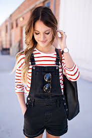 Black And White Striped Overalls Shorts Stripes And Denim Overalls Iwantthisinmycloset Overalls Outfit Denim Overalls Fashion