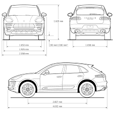 Porsche Macan Blueprint Porsche 911 Gt3 Porsche 911 Car Drawings