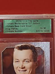 2012-13 ITG Ultimate Memorabilia 12TH Edition Silver /30 Doug Harvey