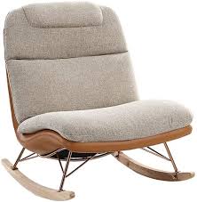 Eahkgmh Rocking Chair Rocker Relax Chair Lounge Chair Recliner With Comfortable Padded Seat Rocking Chair Relaxing Chair Fabric Rocking Chairs