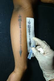 Maybe you would like to learn more about one of these? Tattoo Uploaded By Mohammad Tanzeel Arrow With Birth Date In Roman Style Arm Tattoo 1384362 Tattoodo