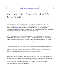 Disinfecting and pest control services. Commercial Pest Control Services Offer Many Benefits