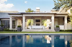 53 Likes 1 Comments Tracy Hardenburg Tracyhardenburgdesigns On Instagram The Exterior Might Be Bett Pool Houses Outdoor Pavillion Luxury Swimming Pools