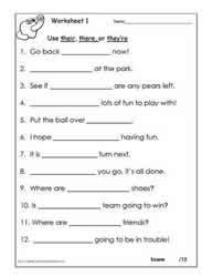 Their There They Re Worksheets Worksheets Grammar Worksheets Good Grammar Reading Comprehension Kindergarten