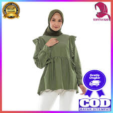 Inspirasi model baju batik atasan dan bawahan wanita terbaru 2021 sampai lutut, cocok untuk wanita gemuk, dan ibu hamil untuk kerja. Baju Atasan Wanita Blouse Kekinian Terbaru 2021 Fashion Muslim Blouse Wanita Lengan Panjang Adila