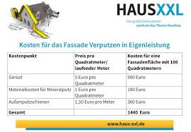 Professionelle außenverputzungen werden in der regel von malern angeboten und können u.a. Fassade Verputzen Kosten Der Eigenleistung Und Fachfirma Im Vergleich Fassade Verputzen Verputzen Fassade