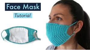 How To Make Crochet Face Mask Diy Heklana Maska Za Lice Youtube Crochet Mask Crochet Faces Crochet