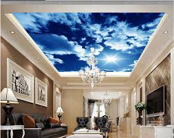 Seperti contoh pada gambar diatas. 3d Customized Wallpaper White Clouds Sky Ceiling Roof Wall Murals Home Decoration Sky Ceiling Wallpaper Custom Wallpaper Sky Ceiling Wallpaperceiling Wallpaper Aliexpress