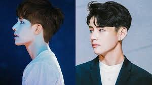 V's green highlights with full bangs. Penggemar Bts Dibuat Menggila Dengan Gaya Rambut Undercuts Dari V Ini Tribunstyle Com