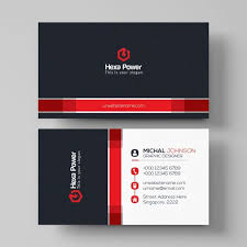Black And Red Business Cards Template Modern Dark And Red Business Card Mockup Business Card Mock Up Red Business Cards Printing Business Cards
