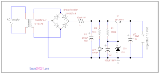 12 Volt Regulated Power Supply Circuit Using Zener Diode Power Supply Circuit Power Supply Diode