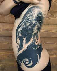 Healed Black And Grey Realistic Lion Themed Ribs Piece From Cris Cover Up Realism Realistic Lio Natural Tattoo Removal Tattoo Removal Laser Tattoo Removal