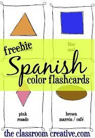 spanish color words flashcards freebie colors lessons for kids learning read at home