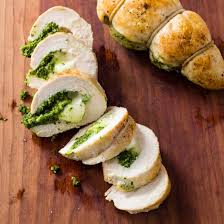 Award winning stuffed chicken : Mozzarella And Pesto Stuffed Chicken Breasts For Two Cook S Country