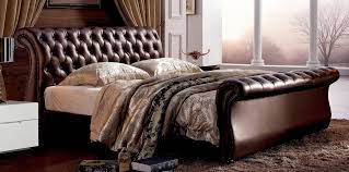 Cambeck queen panel bedroom set. Esf 157 Jennifer Contemporary Luxury Dark Brown Leather Queen Bedroom Set 5pcs Esf 157 Jennifer Q Set 5