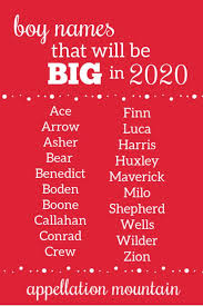Plus, it's automatically updated every day with new names based on the info we receive from our hospital network, so it's always showing the latest trends. Boy Names 2020 The Best Names For The New Year Appellation Mountain In 2021 Boy Names Cool Names Names