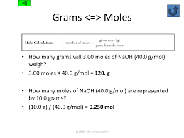 The mass of the water, m= 40.0g m = 40.0 g the molar mass of a substance (in gram per mole) is numerically equal to the mass of its single atom/molecule/ion expressed in the unified atomic mass. Molar Relations Stoichiometry The Mathematics Of Chemical Formulas And Chemical Equations Chemists Use A Mole To Count Atoms Ppt Download