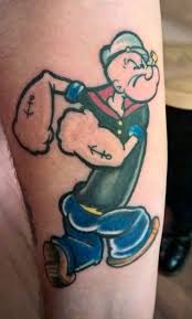 Popeye temporary tattoo sticker (set of 2). Popeye Tattoo Lifestyle Hub